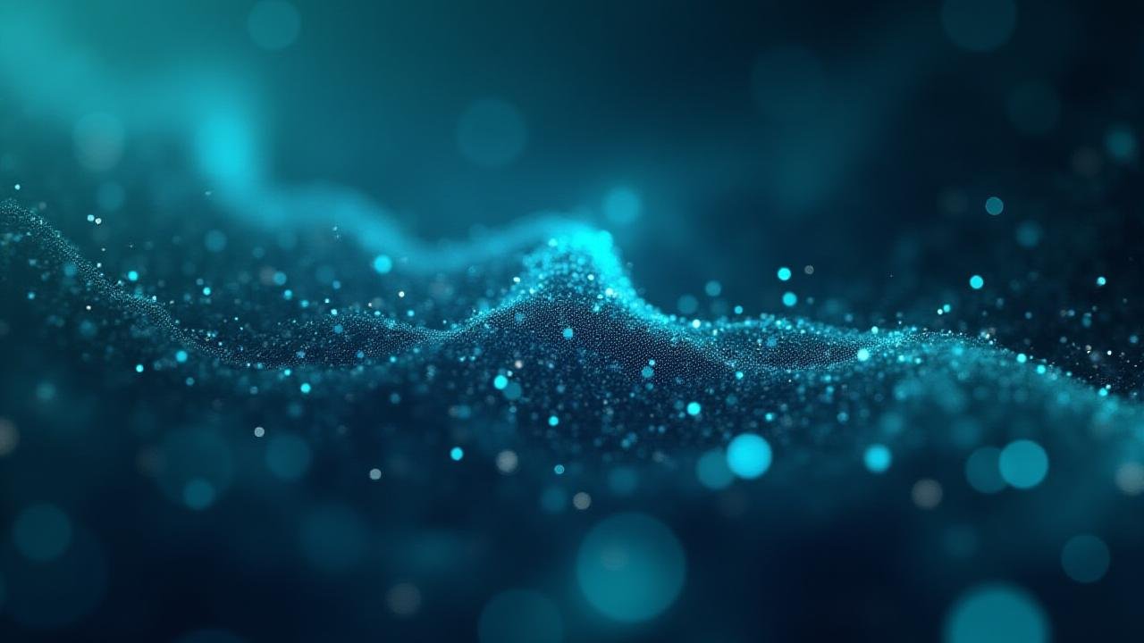 Abstract neural network visualizing data pathways and predictive analytics for digital assets